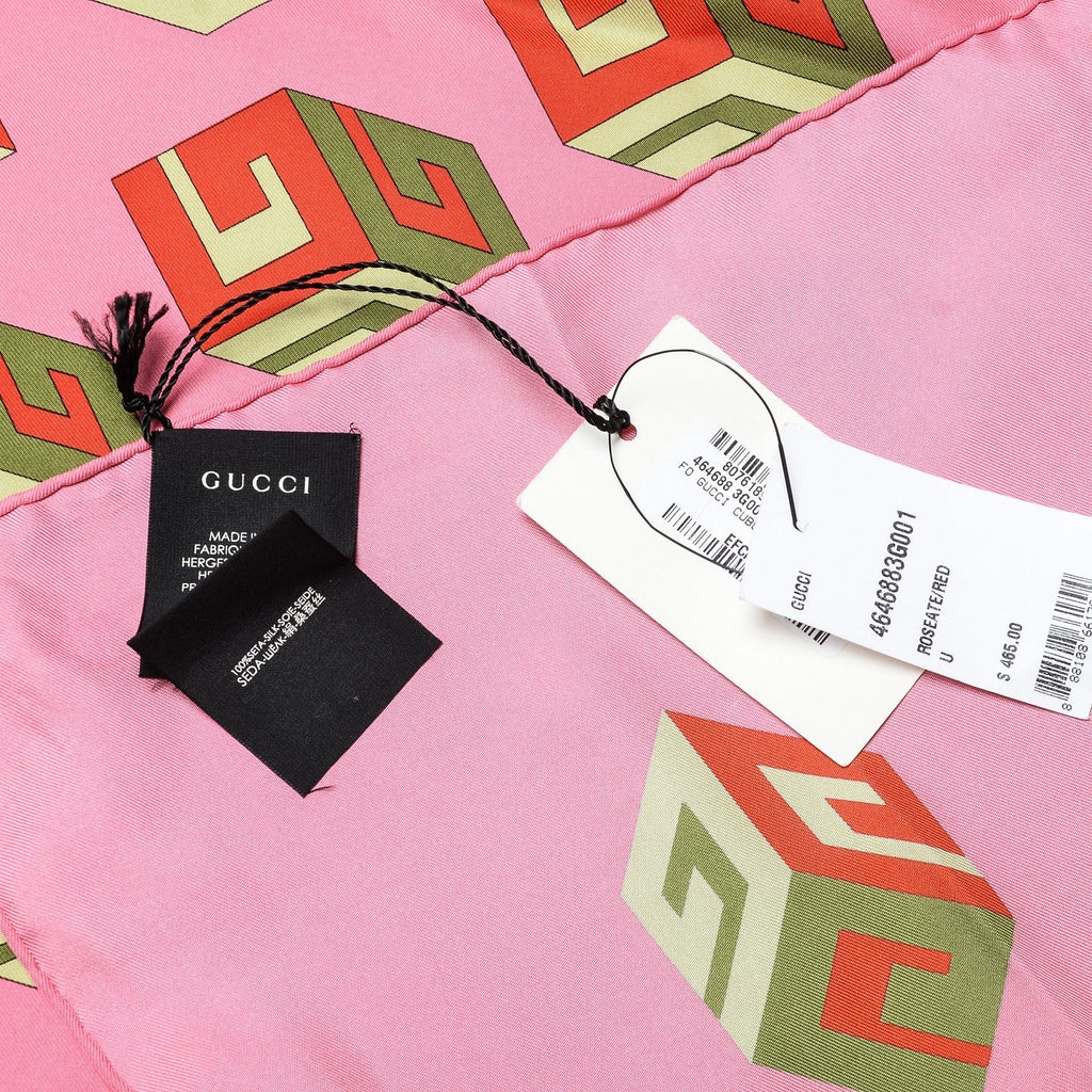 GUCCI GG CUBES SILK BLEND  SCARF