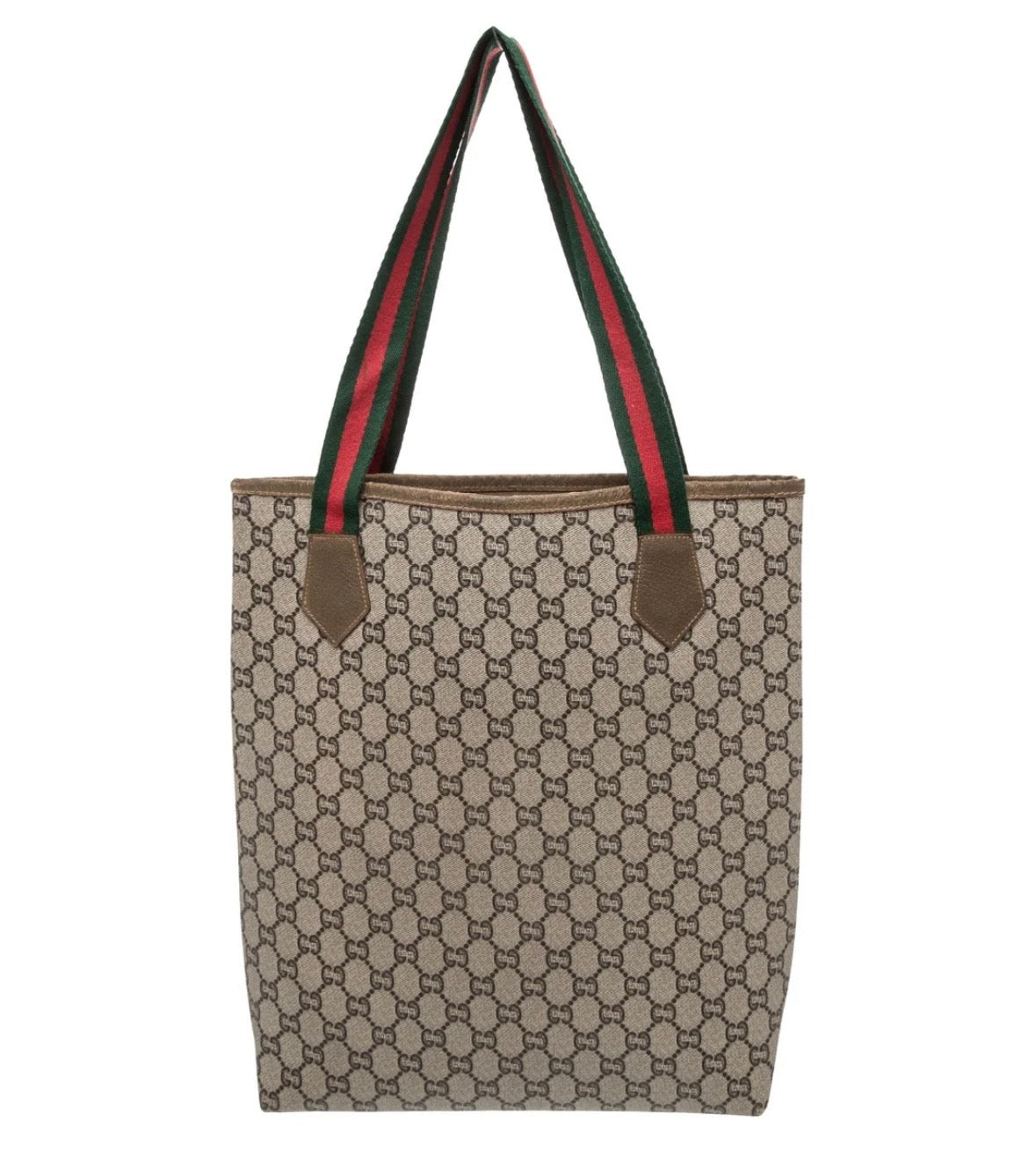 GUCCI PLUS GG SUPREME WEB SHERRY LINE TOTE BAG