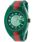 GUCCI SYNC XXL GREEN DIAL WEB STRAP UNISEX WATCH
