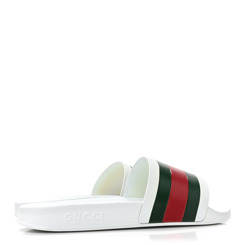GUCCI MEN'S WEB POOL SLIDES