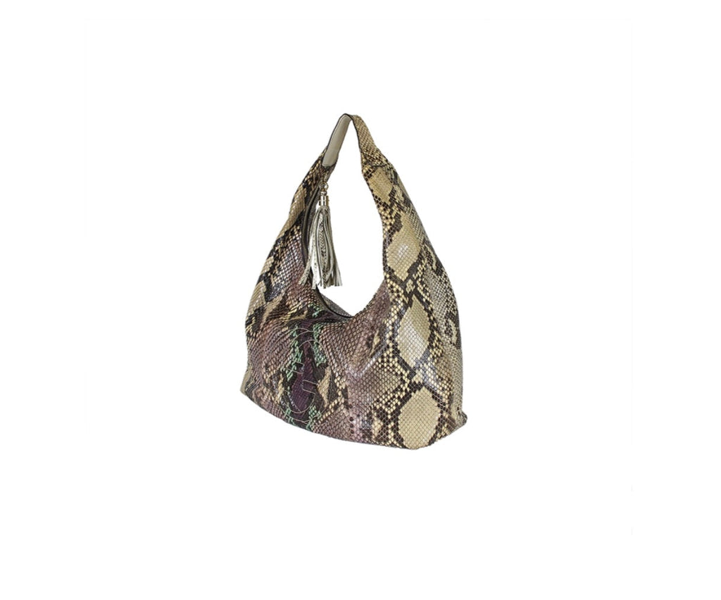 GUCCI GRAPE MULTICOLOR PYTHON SOHO SHOULDER BAG