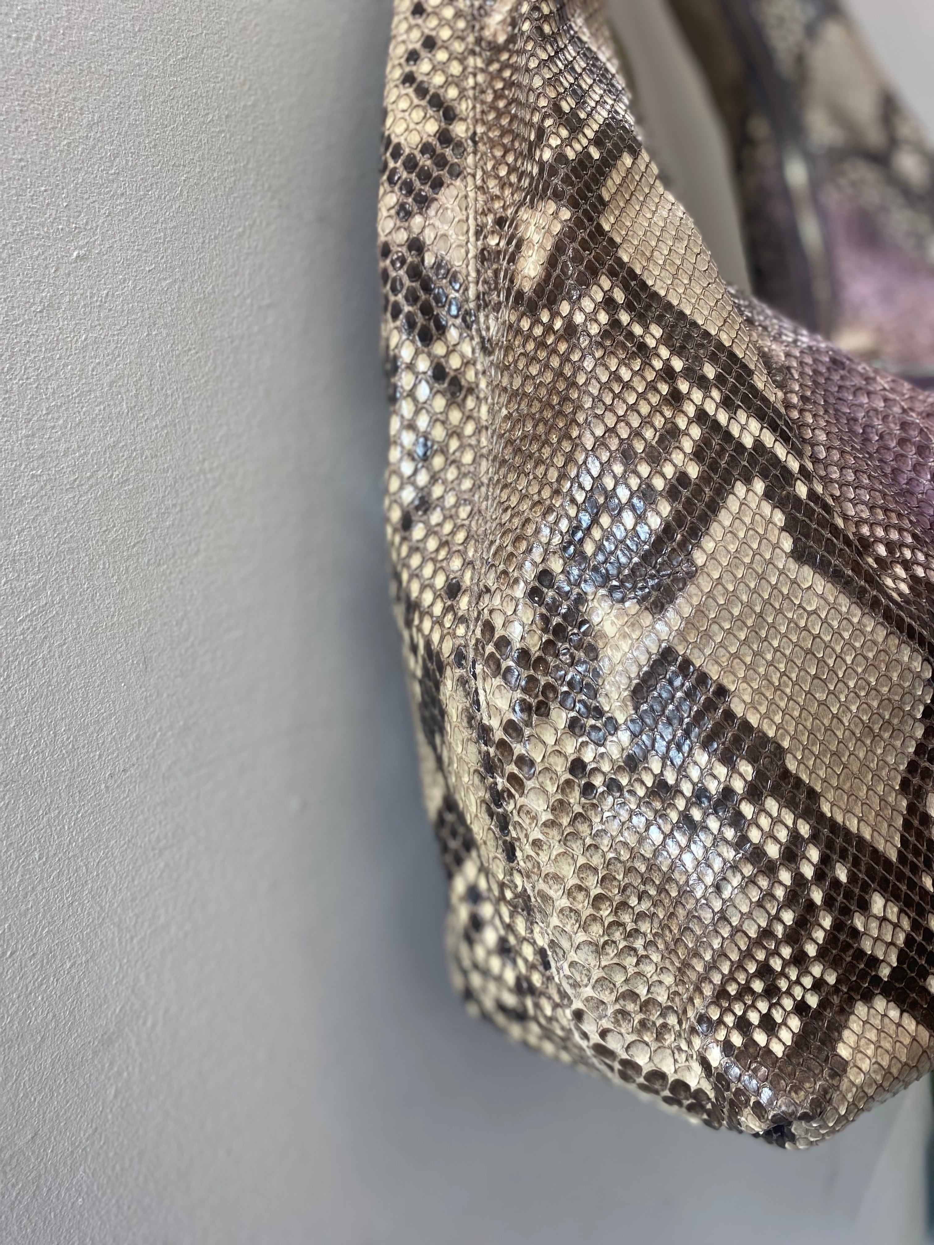 GUCCI GRAPE MULTICOLOR PYTHON SOHO SHOULDER BAG