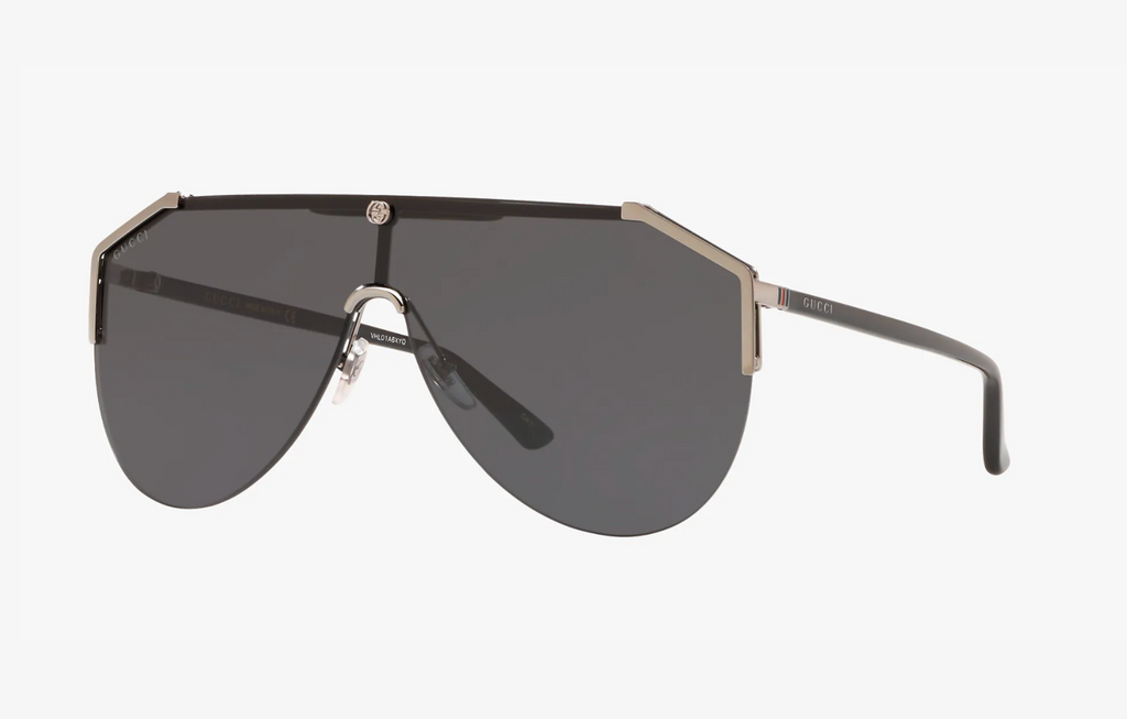 GUCCI MEN'S RUTHENIUM SUNGLASSES