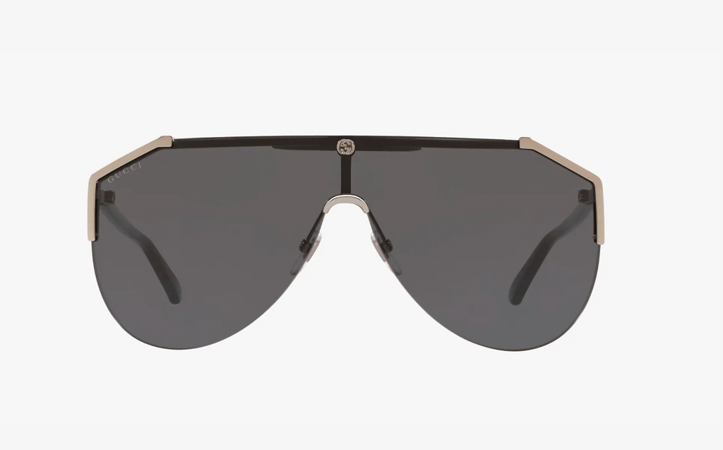 GUCCI MEN'S RUTHENIUM SUNGLASSES