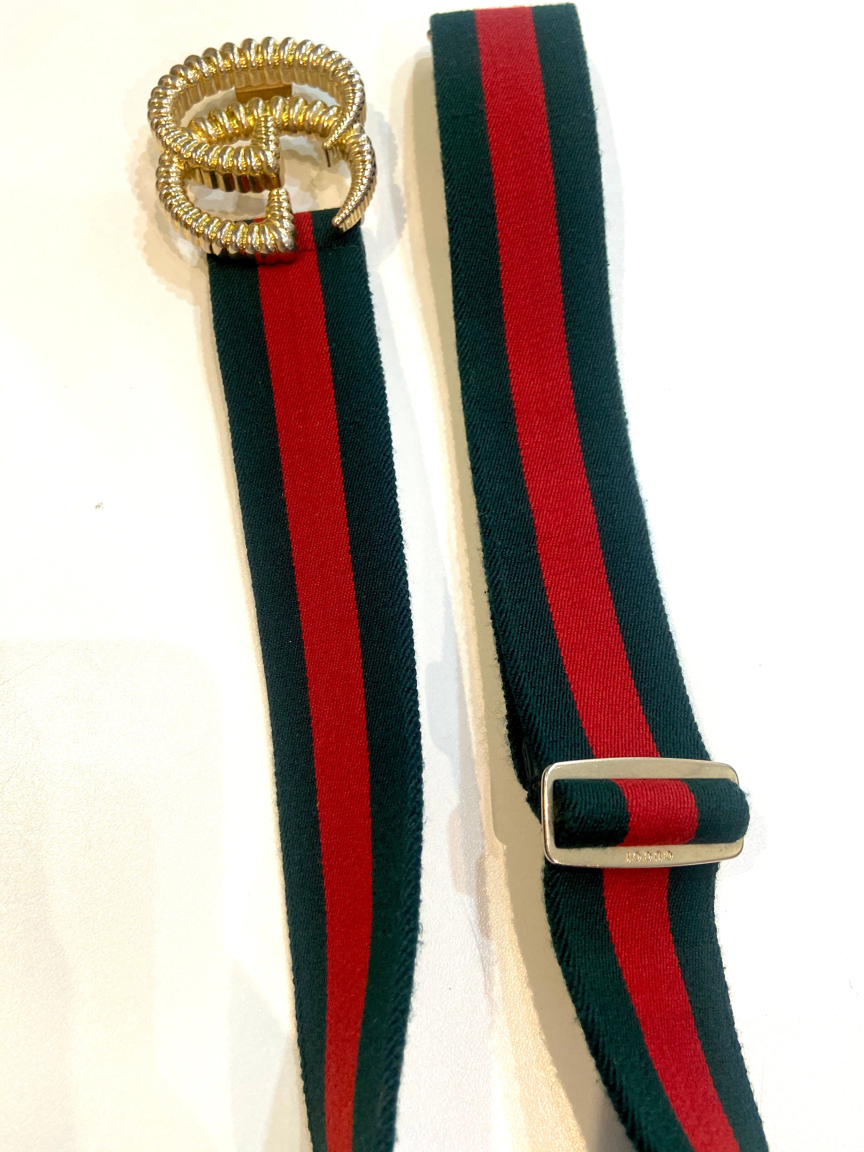 GUCCI TORCHON GG BUCKLE ELASTIC BELT