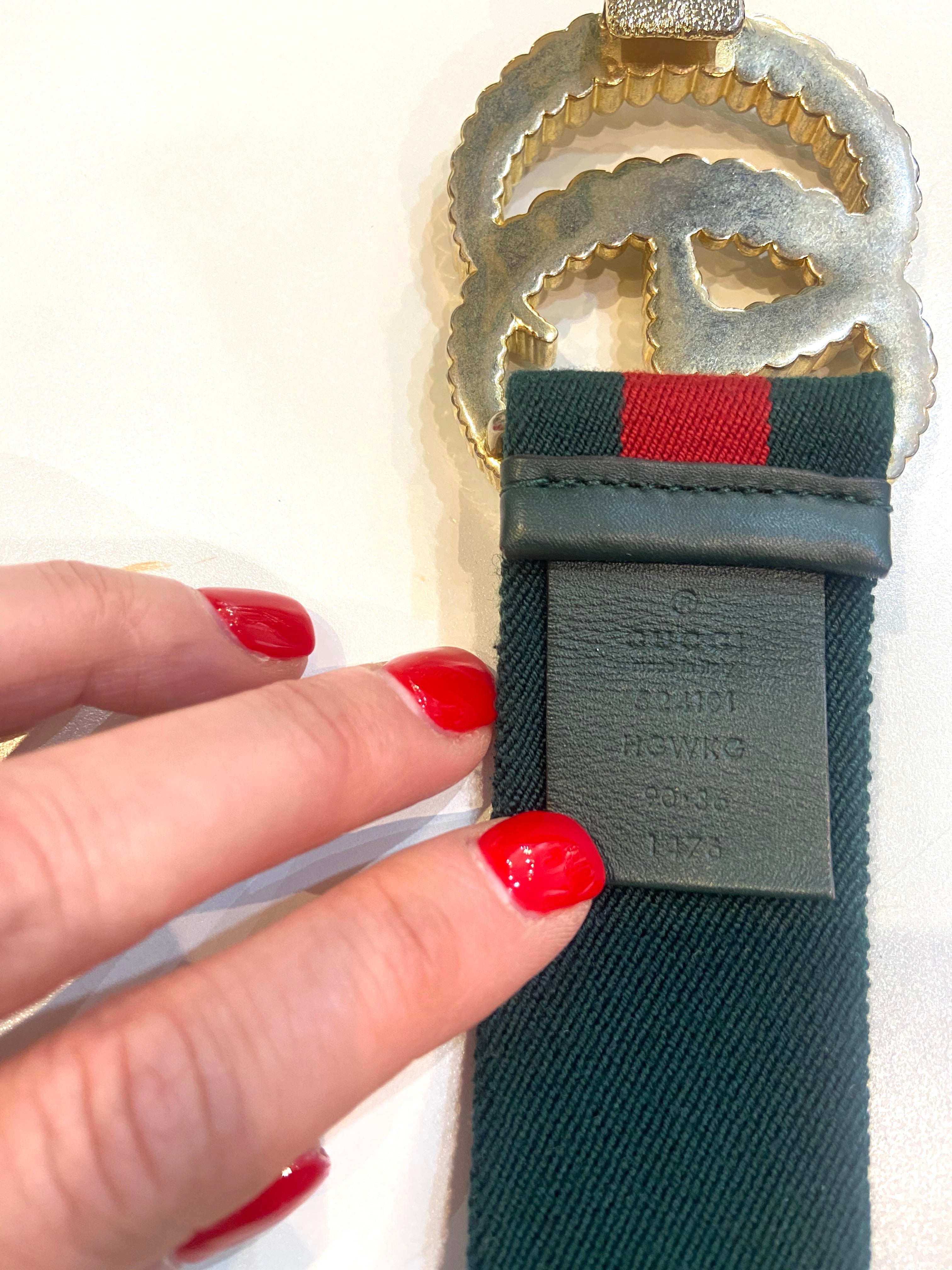 GUCCI TORCHON GG BUCKLE ELASTIC BELT