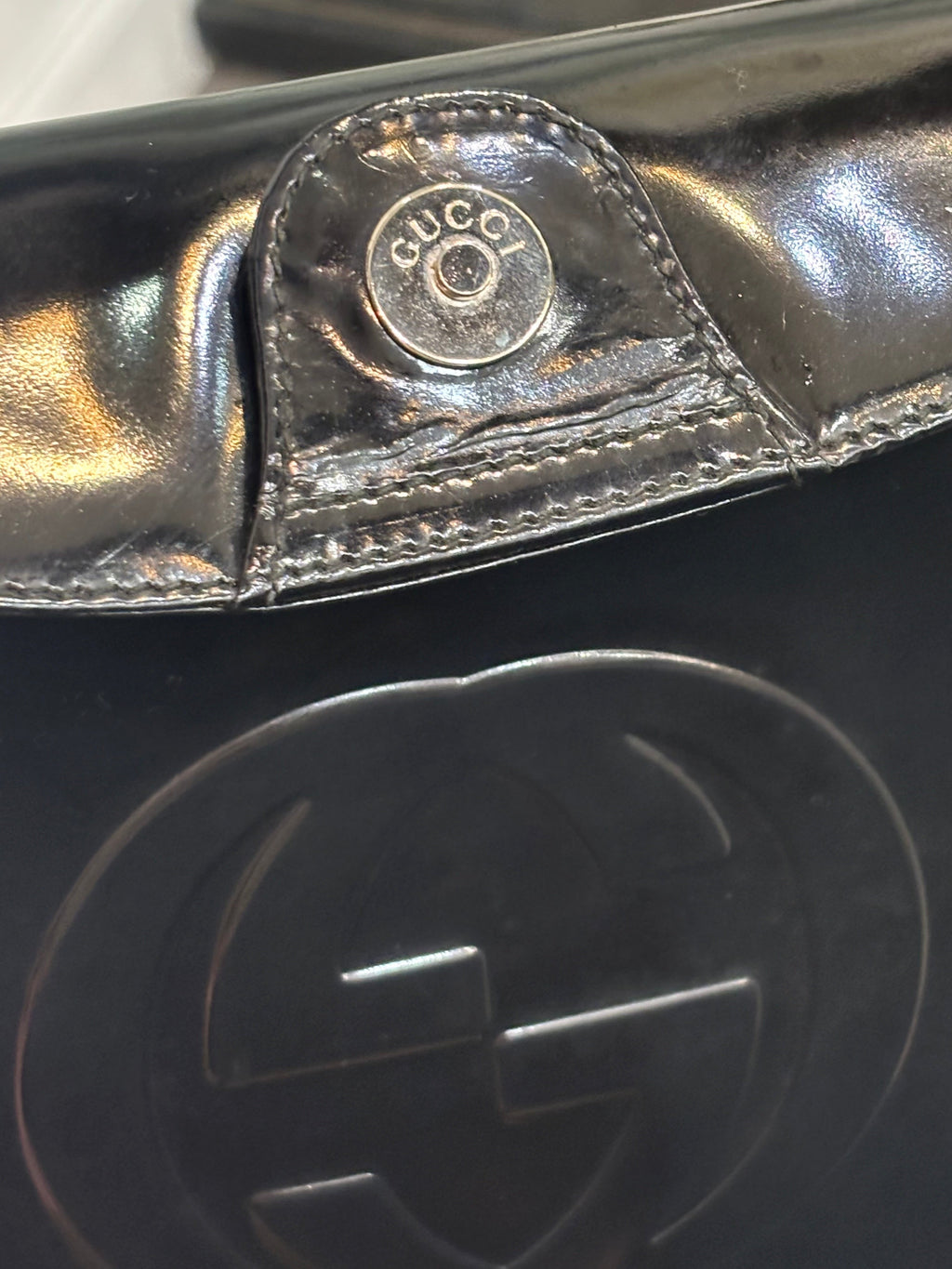 GUCCI VINTAGE INTERLOCKING G TOP-HANDLE BAG