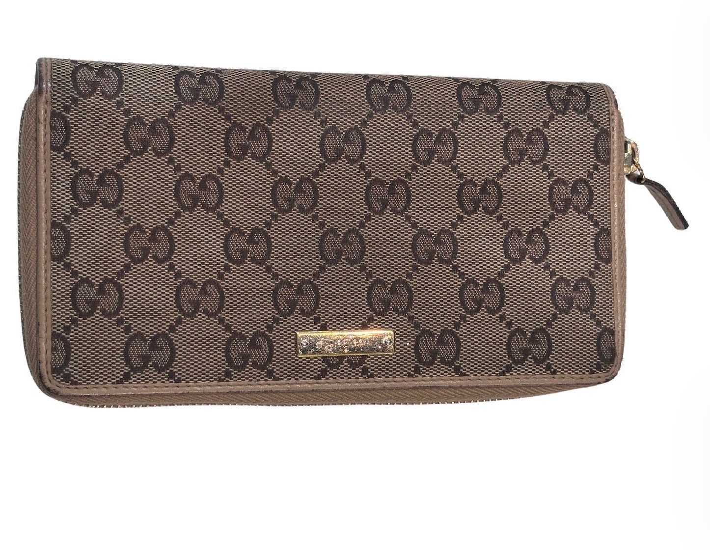 GUCCI GG SUPREME VINTAGE MONOGRAM ZIP-AROUND WALLET