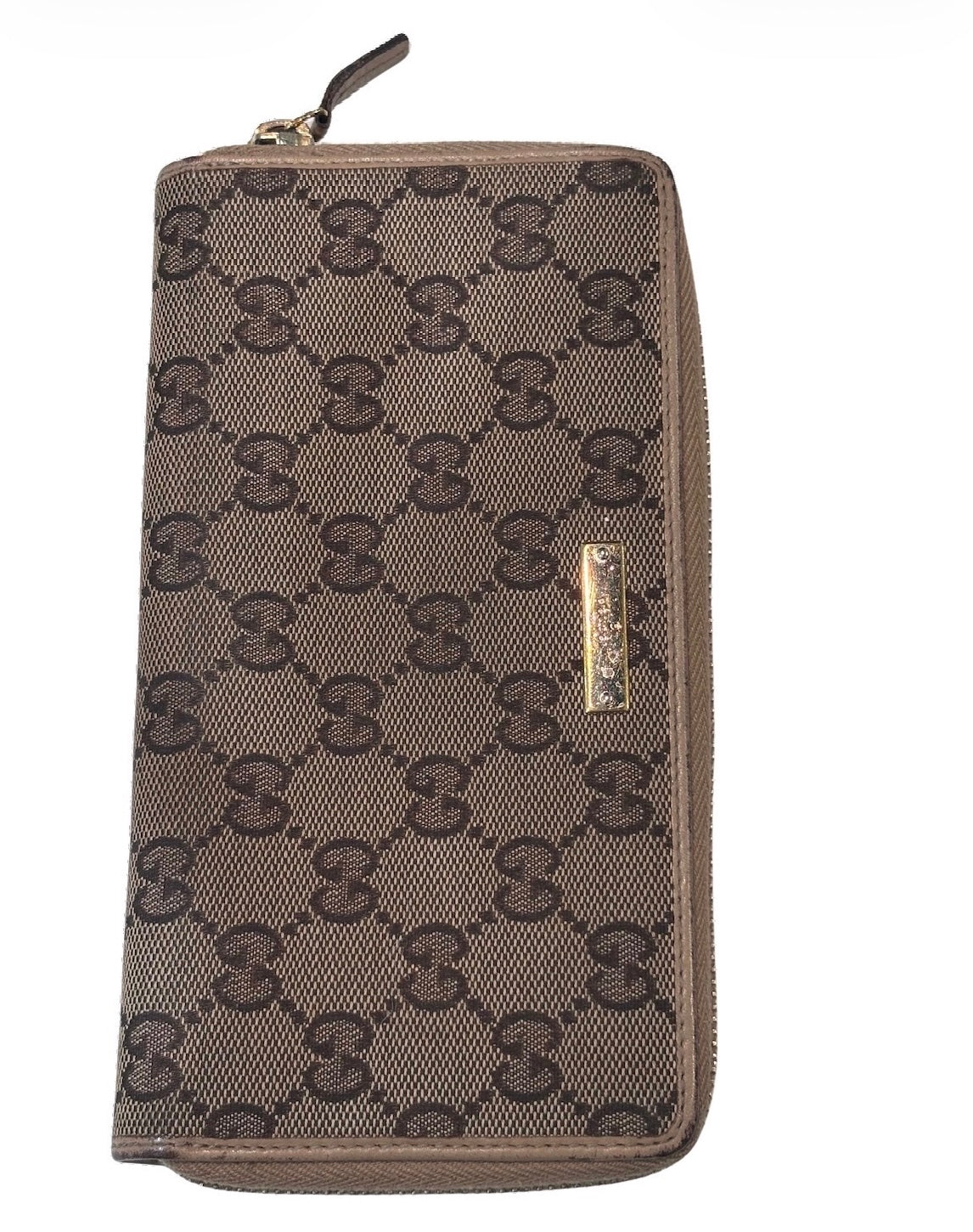 GUCCI GG SUPREME VINTAGE MONOGRAM ZIP-AROUND WALLET