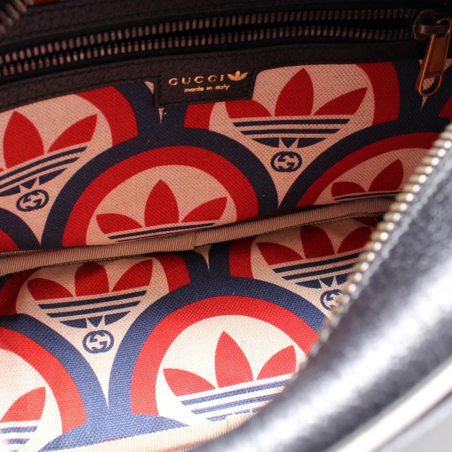 GUCCI X ADIDAS SMALL CALFSKIN LEATHER SHOULDER BAG
