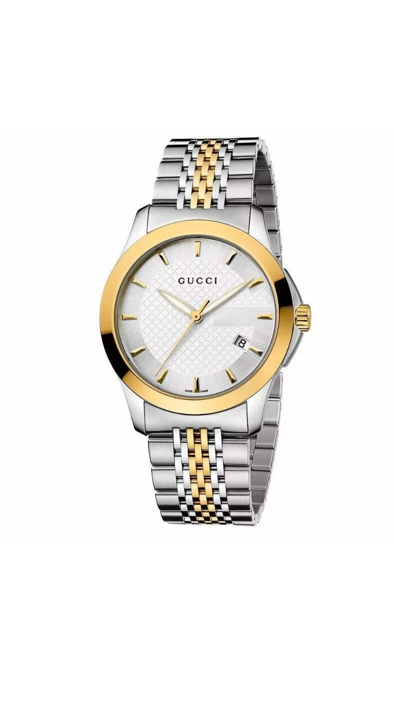 GUCCI G-TIMELESS TWO-TONE STAINLESS STEEL QUARTZ WATCH