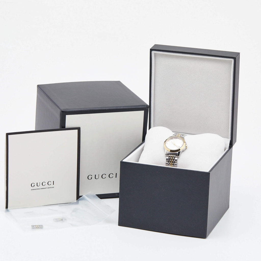 GUCCI G-TIMELESS TWO-TONE STAINLESS STEEL QUARTZ WATCH