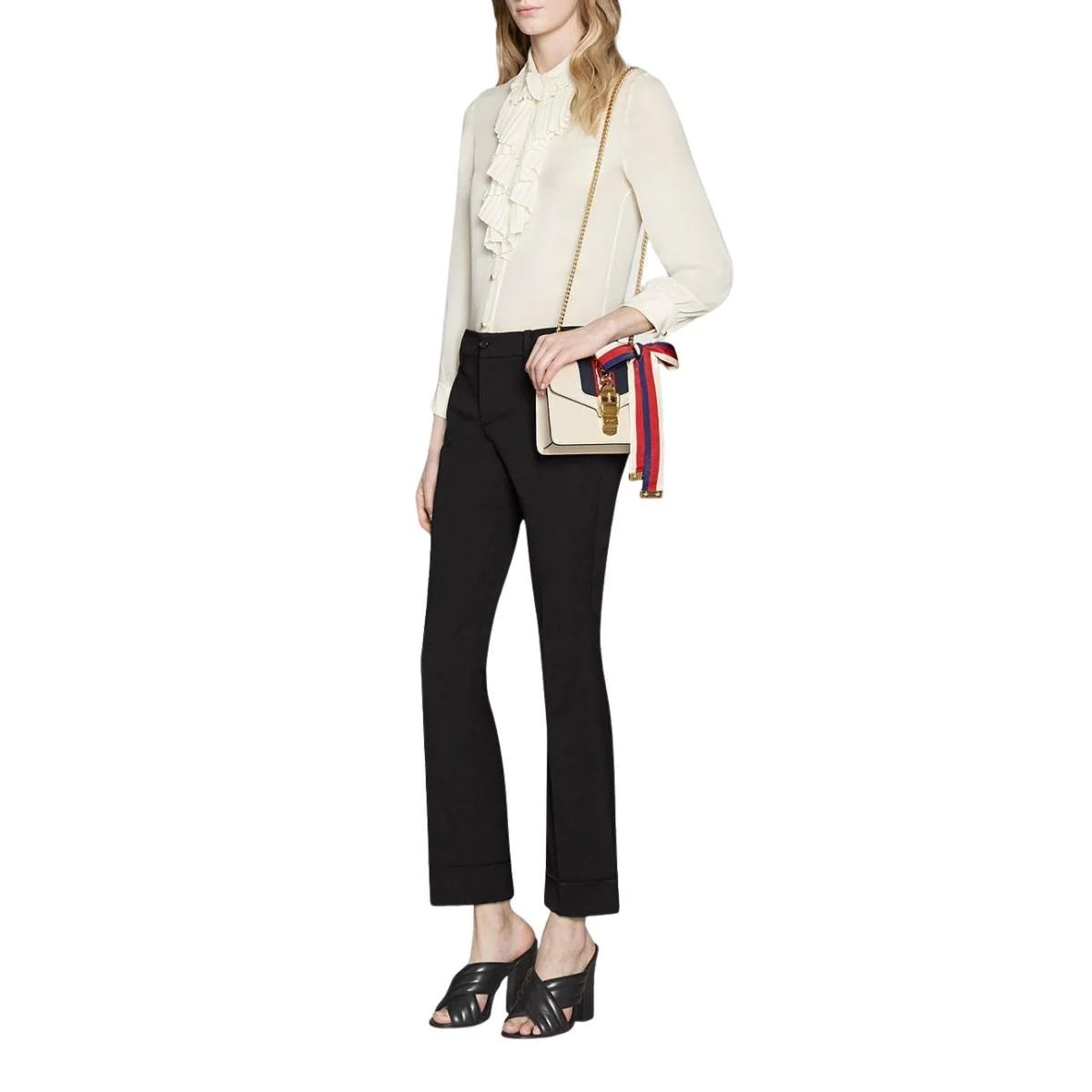 GUCCI SYLVIE LEATHER MINI CHAIN BAG