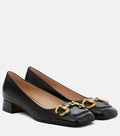 GUCCI BABY BIT HORSEBIT CALFSKIN LEATHER PUMPS