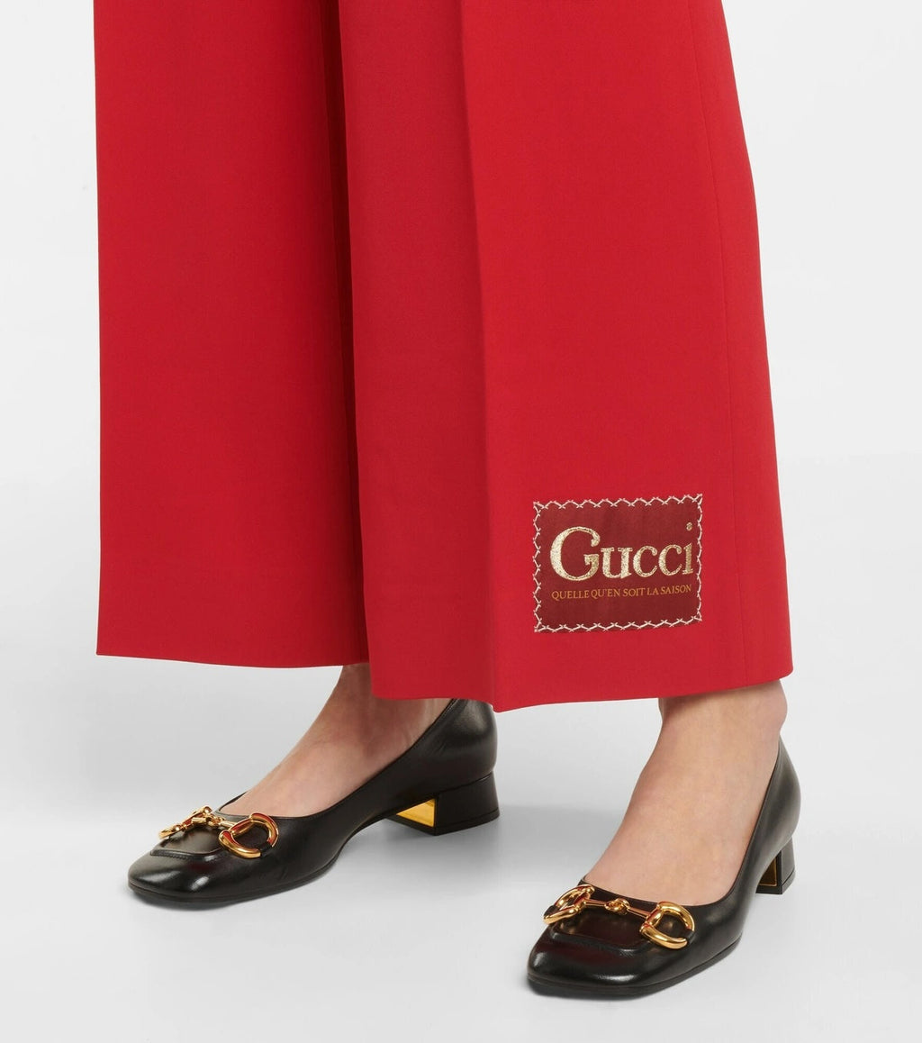 GUCCI BABY BIT HORSEBIT CALFSKIN LEATHER PUMPS