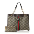 GUCCI GG SUPREME MONOGRAM RAJAH CHAIN TOTE