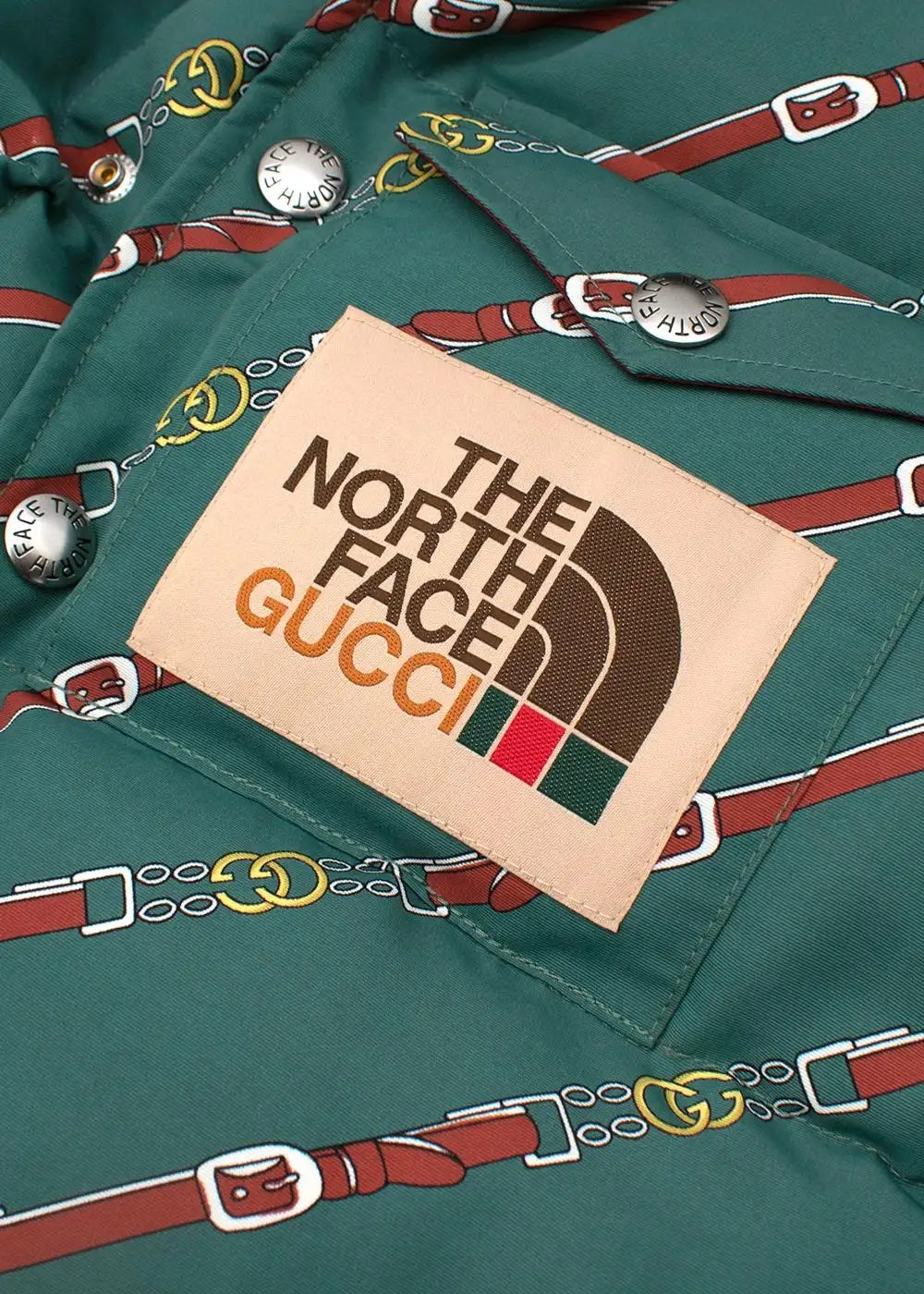 GUCCI X THE NORTH FACE CHAIN PRINT PADDED GILET