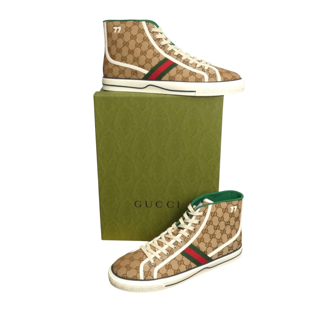 GUCCI GG CANVAS TENNIS 1977 HIGH-TOP SNEAKERS