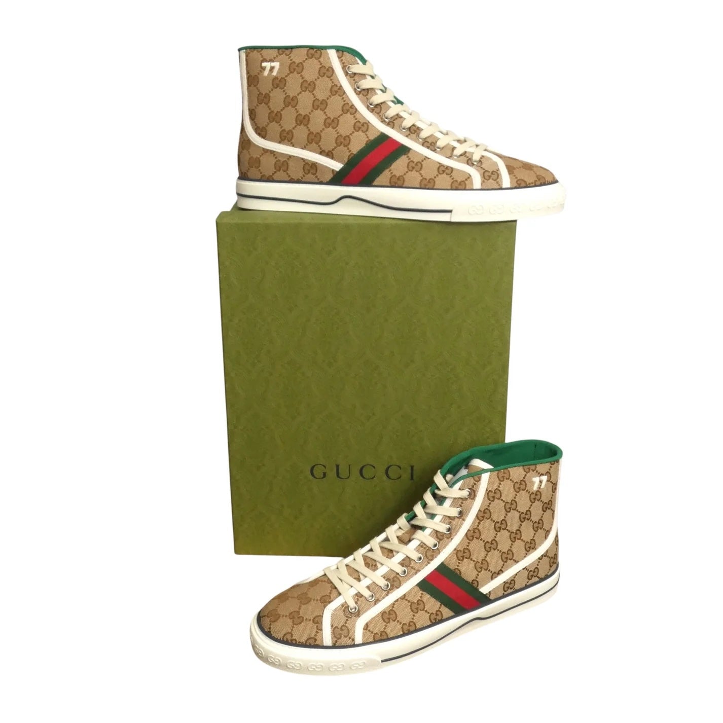GUCCI GG CANVAS TENNIS 1977 HIGH-TOP SNEAKERS