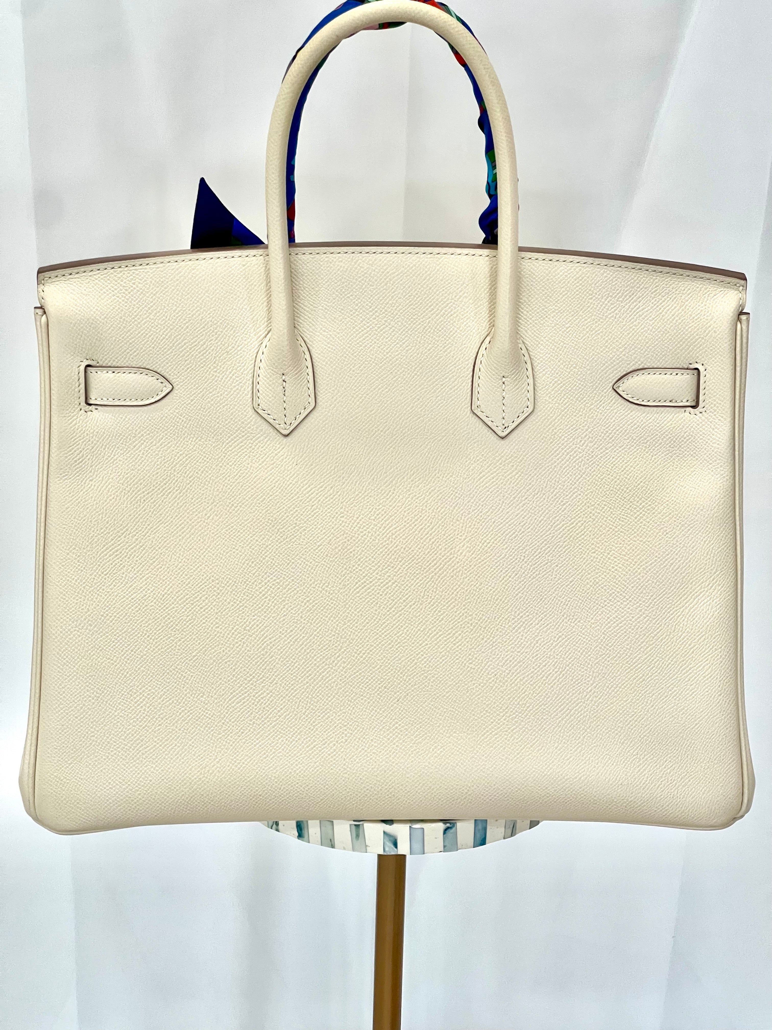 HERMÈS BIRKIN 35 CRAIE EPSOM LEATHER GOLD HARDWARE HANDBAG