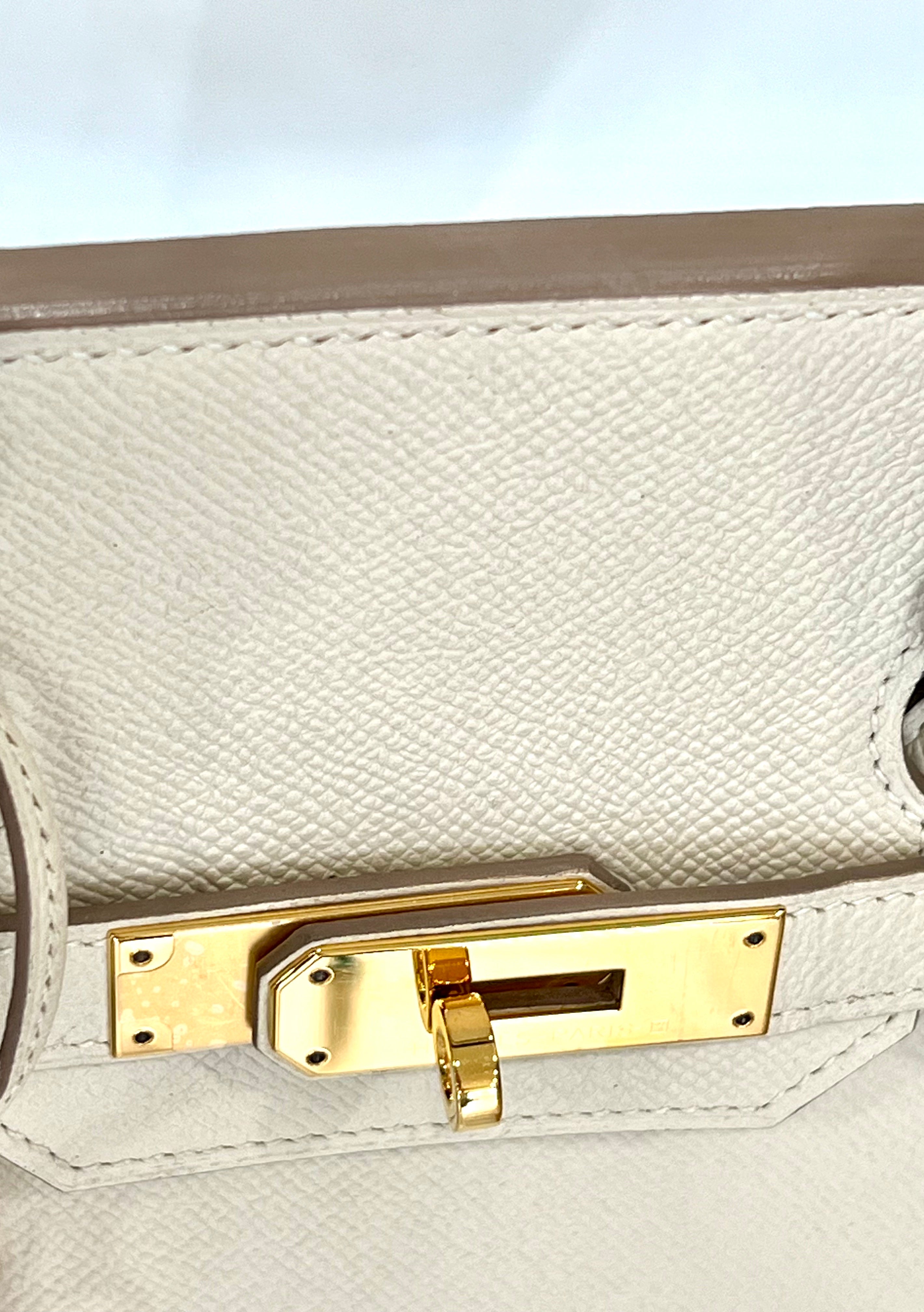 HERMÈS BIRKIN 35 CRAIE EPSOM LEATHER GOLD HARDWARE HANDBAG