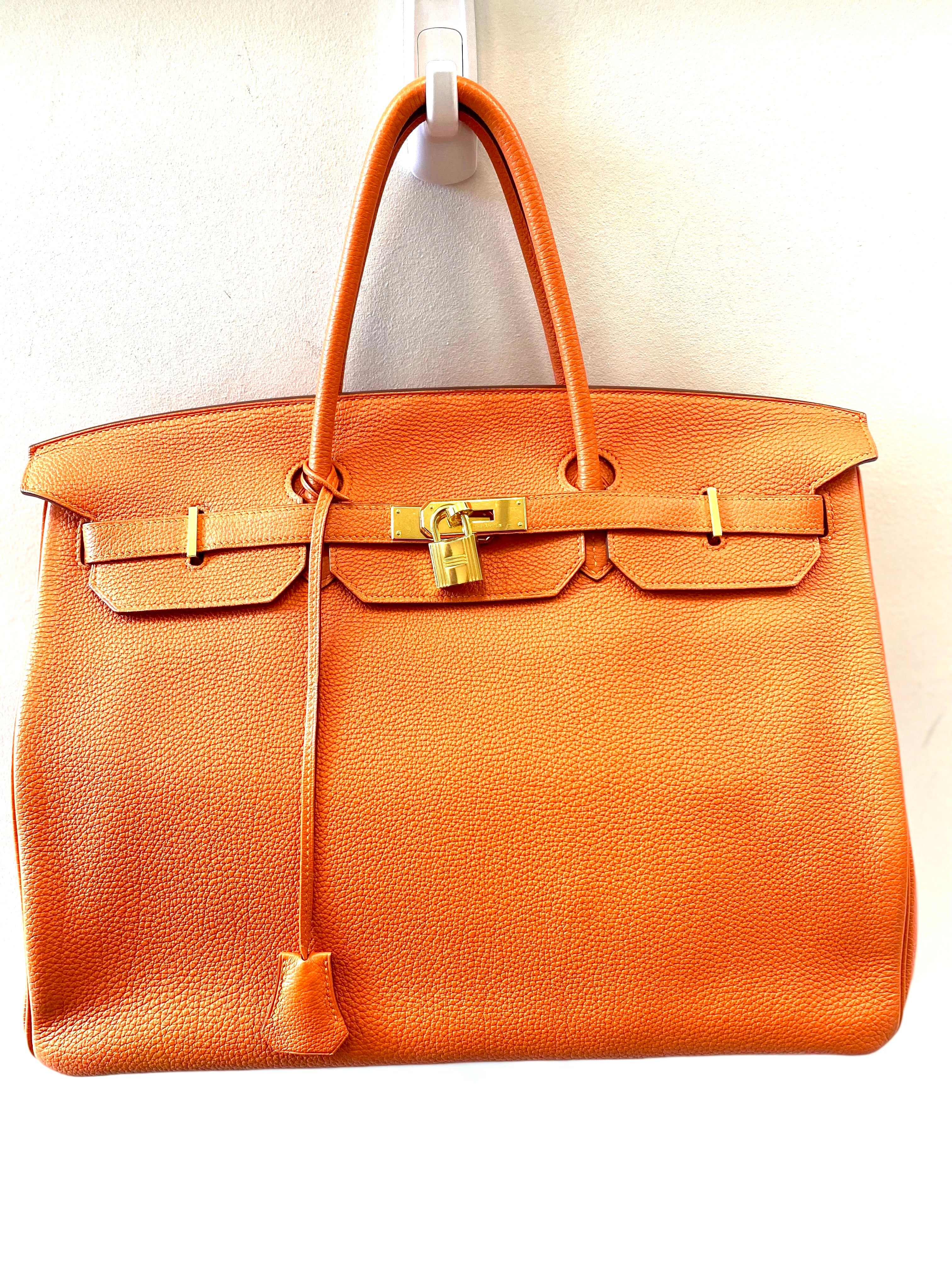 HERMÈS BIRKIN 40 TOGO LEATHER GOLD HARDWARE HANDBAG