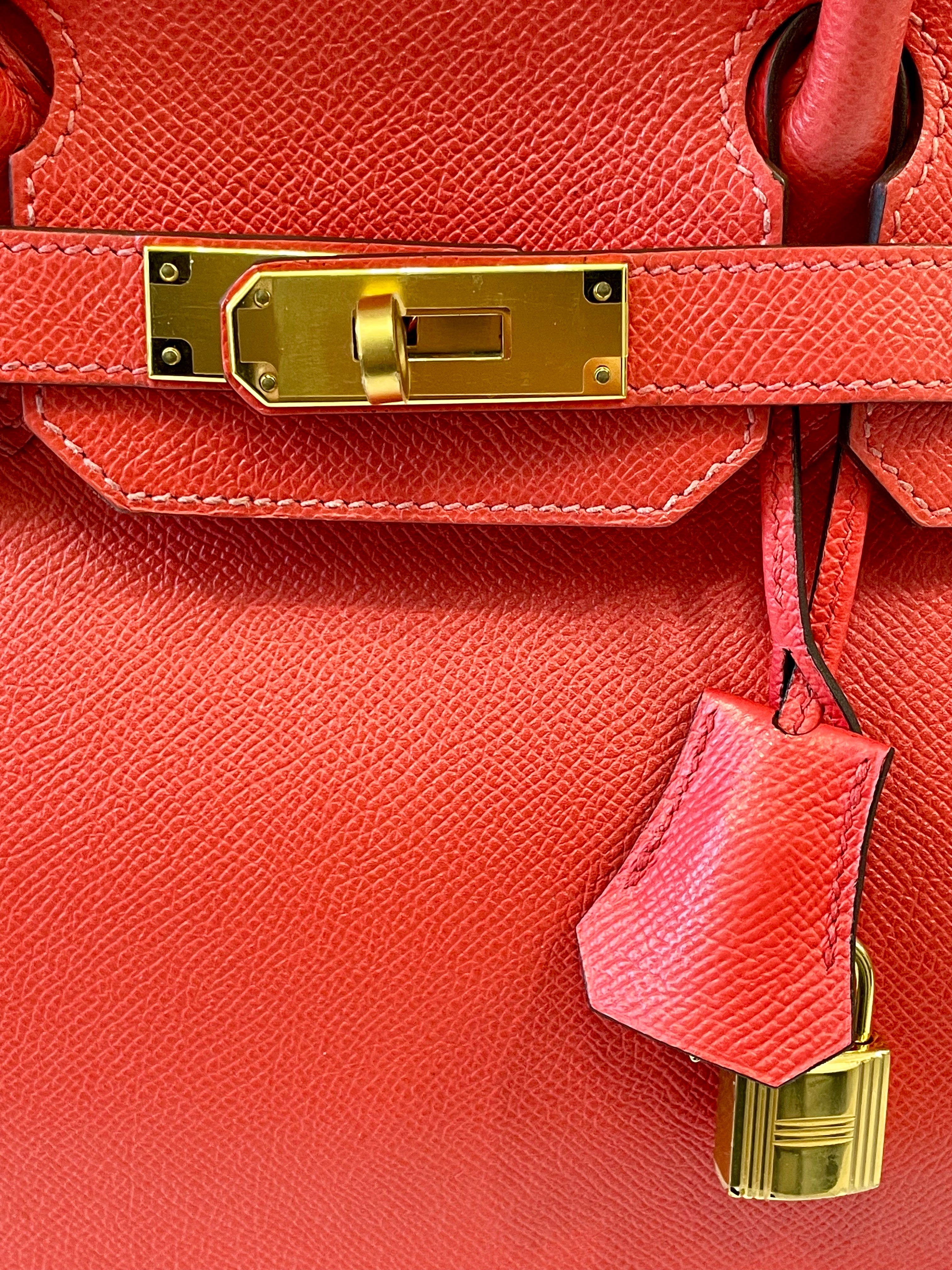 HERMÈS BIRKIN 30 ROUGE CASAQUE EPSOM LEATHER GOLD HARDWARE