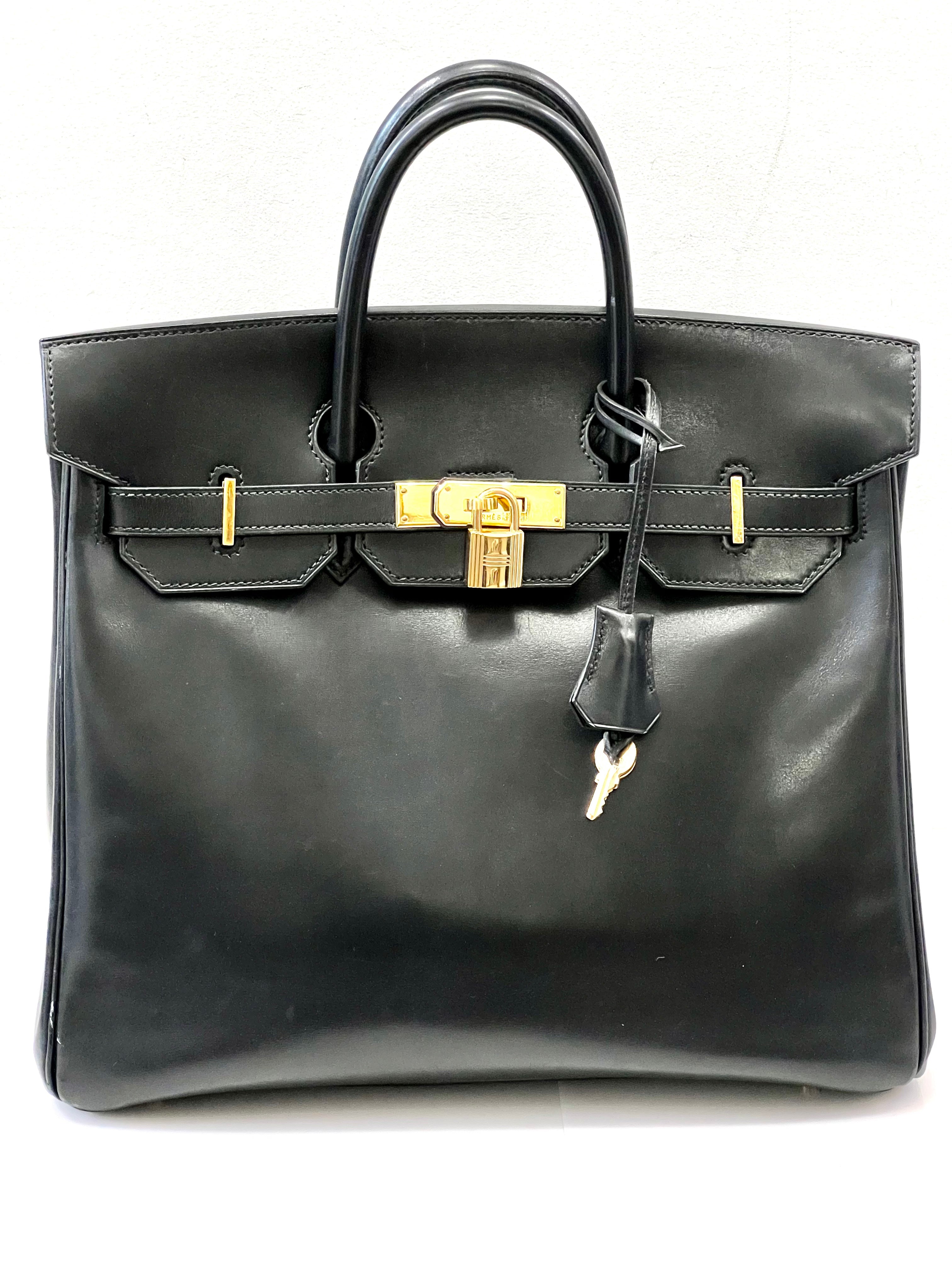 HERMÈS BOX BIRKIN 30 LEATHER HANDBAG