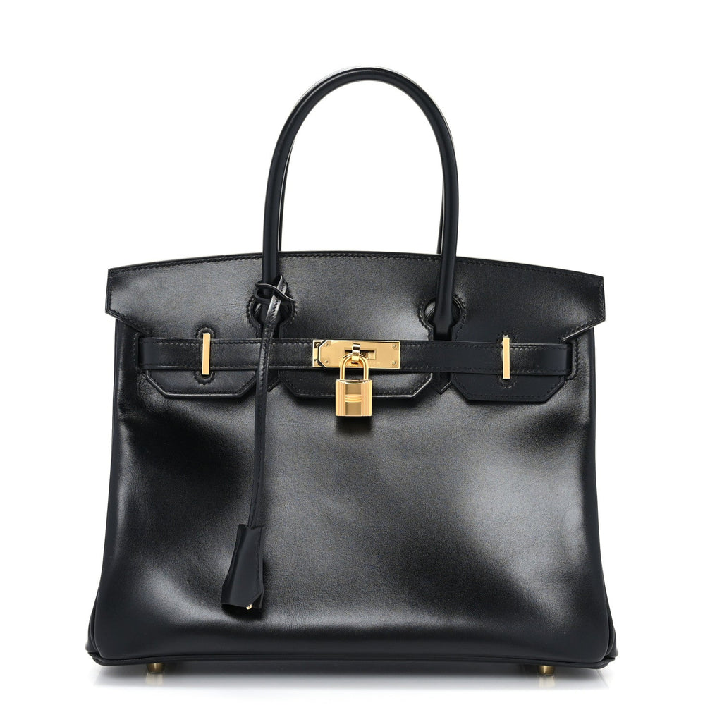 HERMÈS BOX BIRKIN 30 LEATHER HANDBAG
