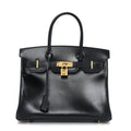 HERMÈS BOX BIRKIN 30 LEATHER HANDBAG