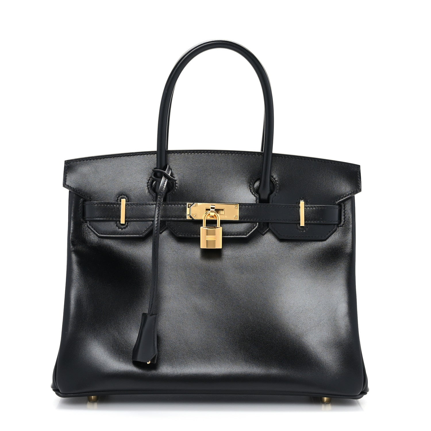 HERMÈS BOX BIRKIN 30 LEATHER HANDBAG