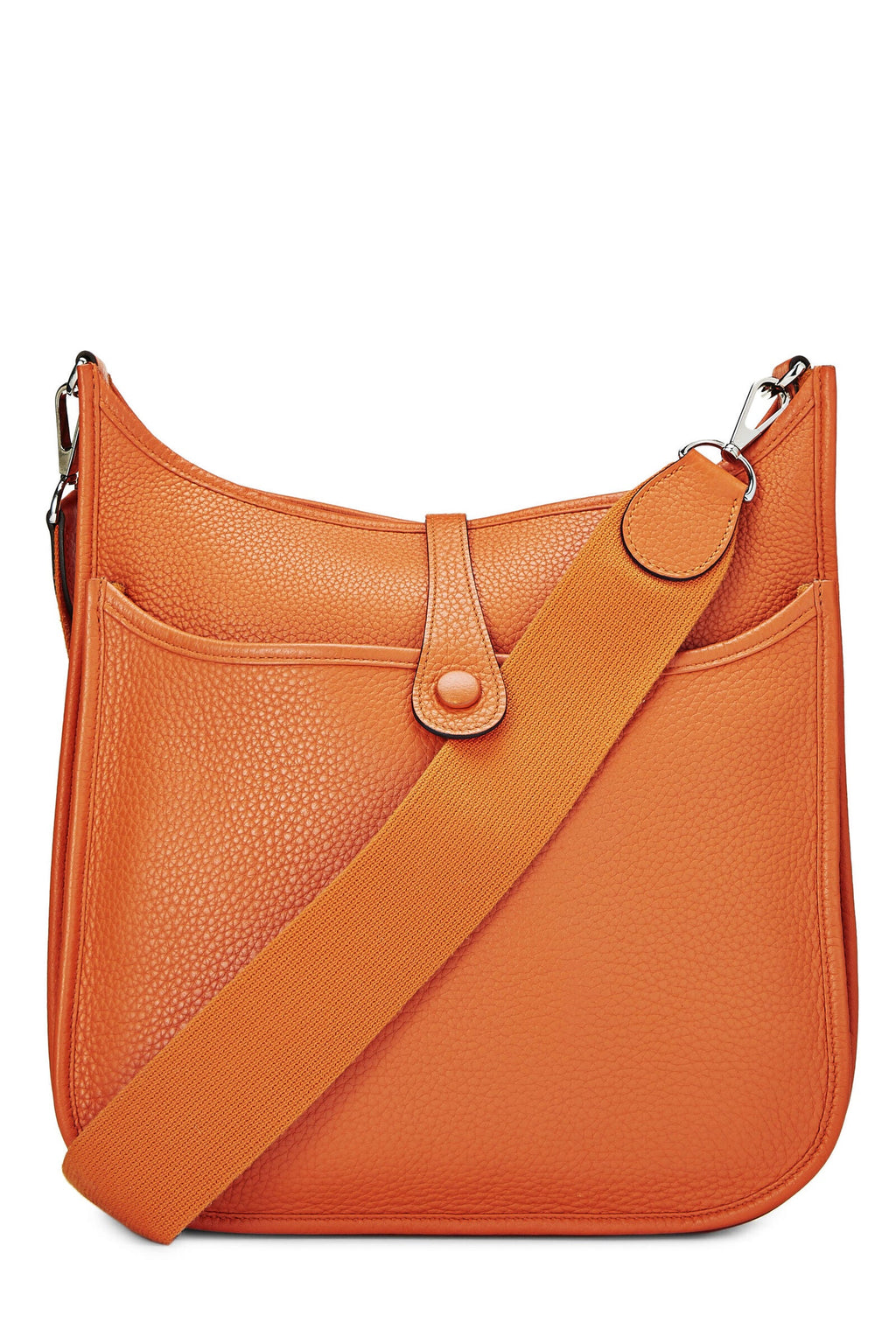 HERMÈS EVELYNE III PM CLEMENCE SHOULDER BAG IN ORANGE