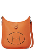 HERMÈS EVELYNE III PM CLEMENCE SHOULDER BAG IN ORANGE