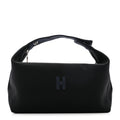 HERMÈS CANVAS LARGE BRIDE A BRAC POUCH BLEU NUIT