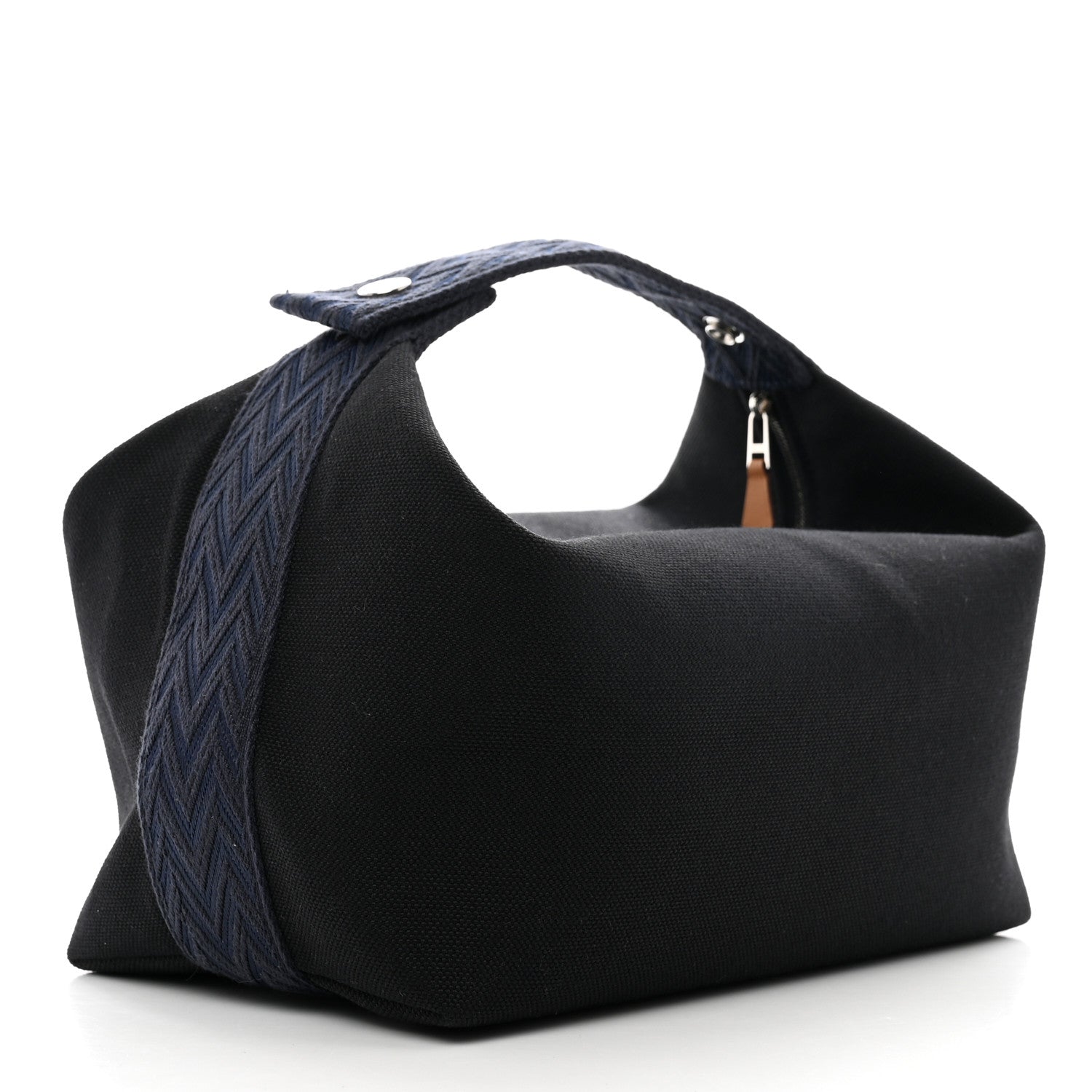 HERMÈS CANVAS LARGE BRIDE A BRAC POUCH BLEU NUIT