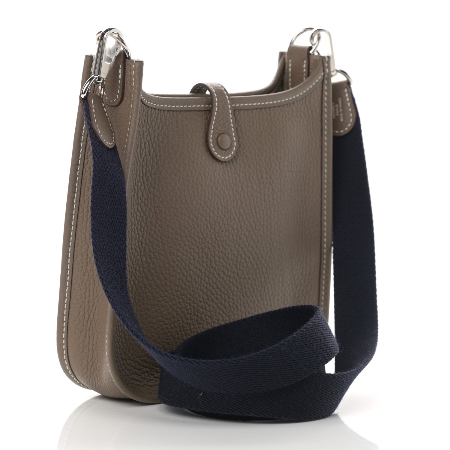HERMÈS EVELYNE CLEMENCE LEATHER TPM ETOUPE BLEU INDIGO