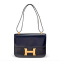 HERMÈS CONSTANCE 23 VINTAGE BOX LEATHER SHOULDER BAG