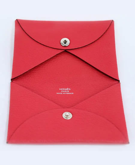 HERMÈS EPSOM LEATHER CALVI DUO CARD HOLDER