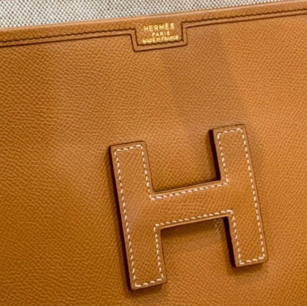 HERMÈS H EPSOM LEATHER JIGE PM CLUTCH BAG