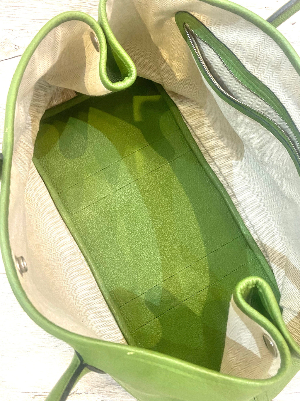 HERMÈS PELOUSE TOGO LEATHER GARDEN PARTY MM TOTE BAG