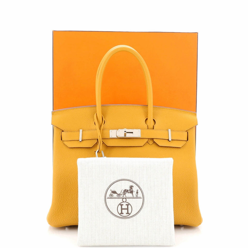 HERMÈS EPSOM LEATHER JAUNE AMBRE BIRKIN 30 HANDBAG