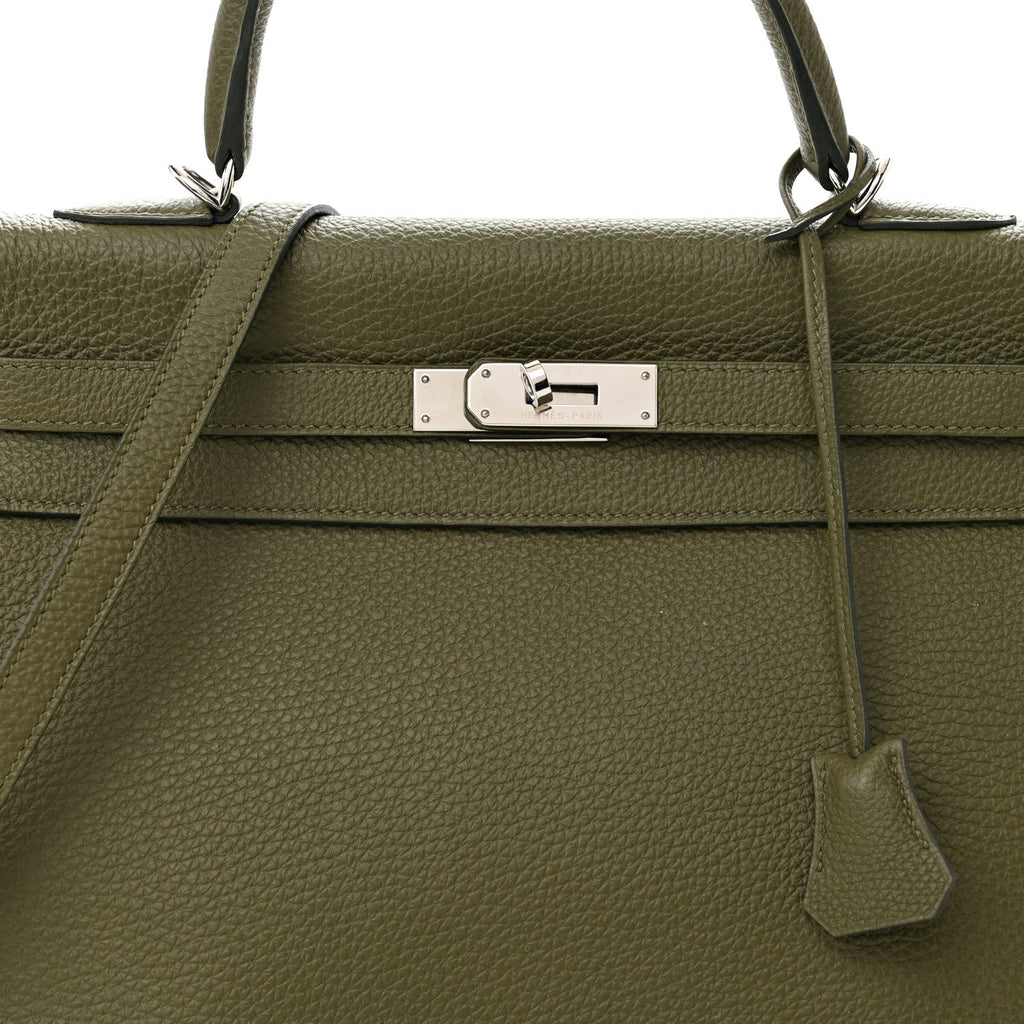 HERMÈS KELLY RETOURNE 32 VERT VERONESE TOGO LEATHER SHOULDER BAG