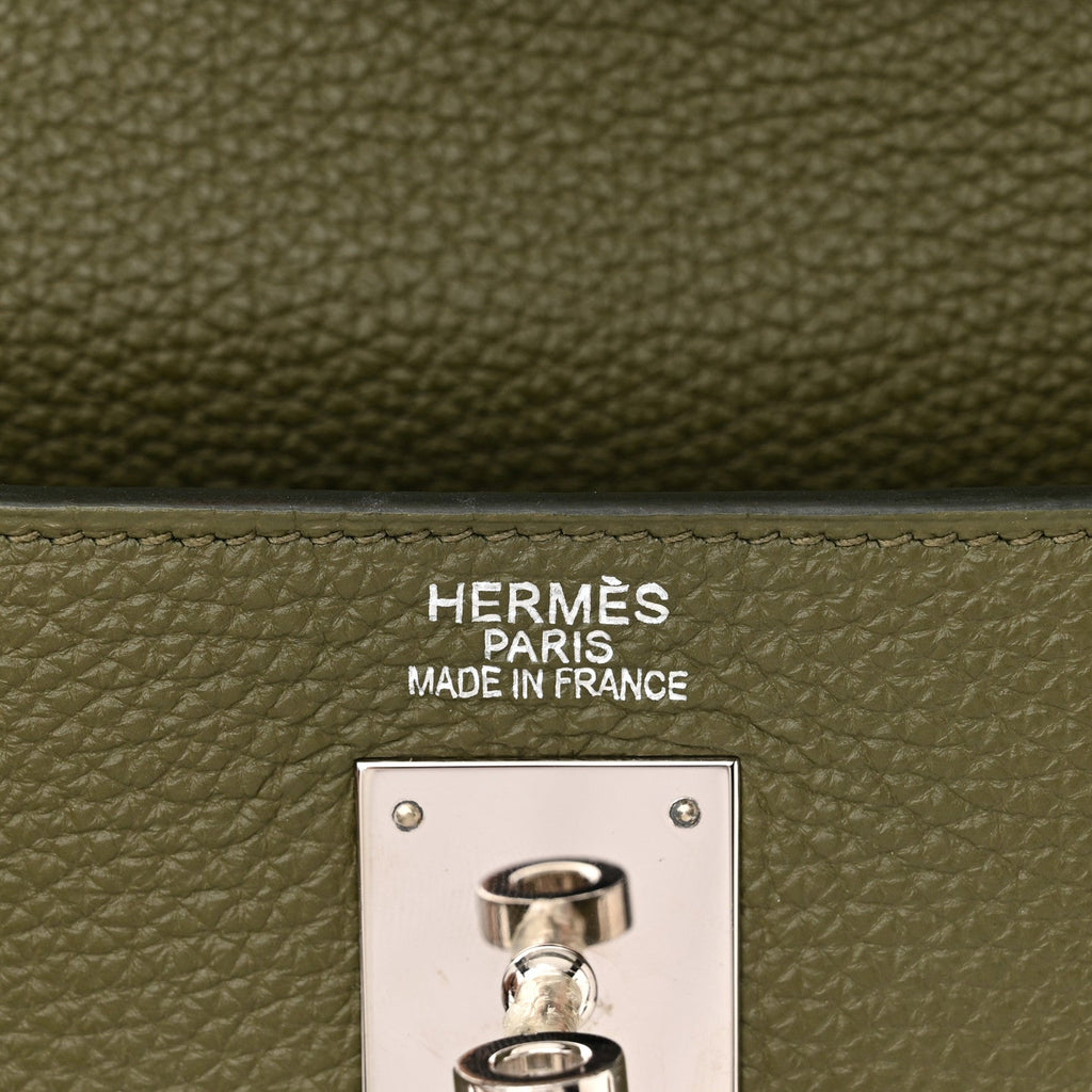 HERMÈS KELLY RETOURNE 32 VERT VERONESE TOGO LEATHER SHOULDER BAG
