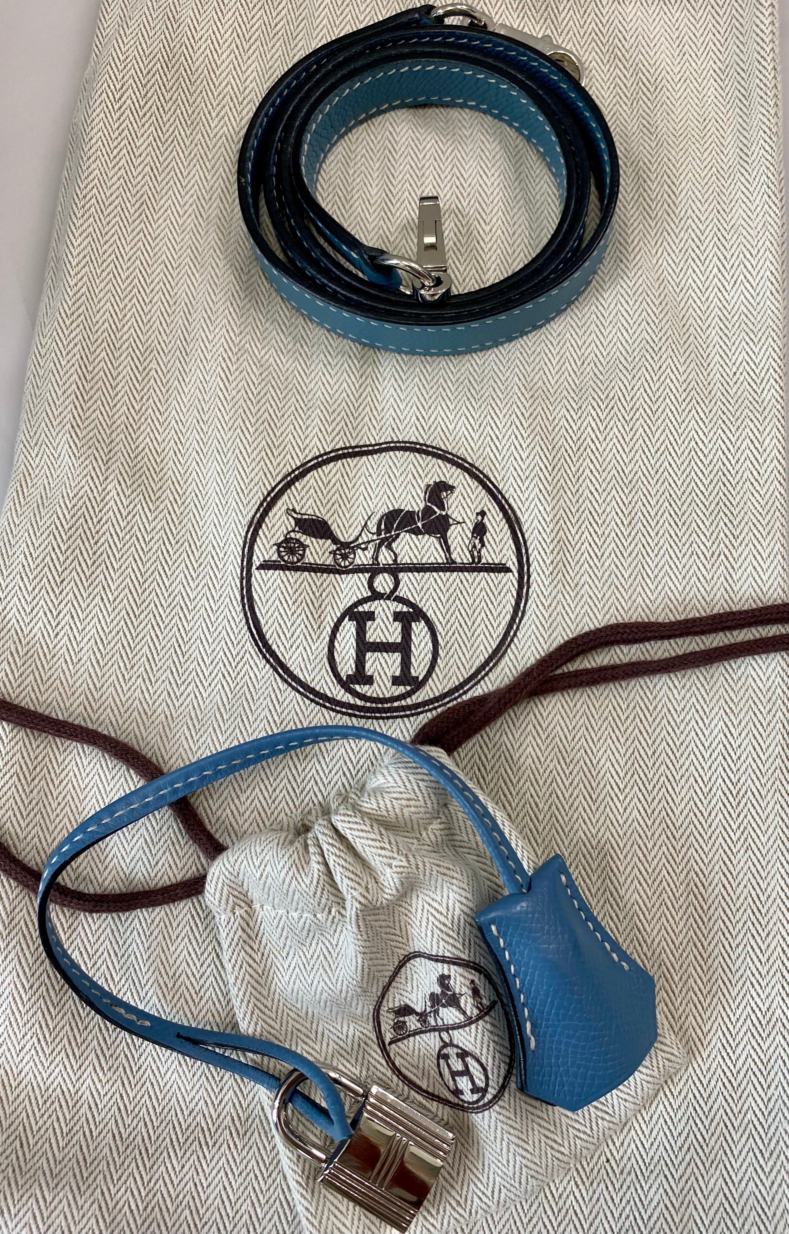 HERMÈS KELLY SELLIER 35 EPSOM LEATHER IN BLUE JEAN-HS