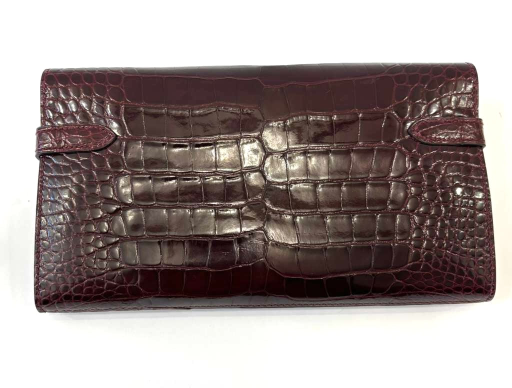 HERMÈS KELLY CLASSIQUE TO GO ALLIGATOR LEATHER WALLET