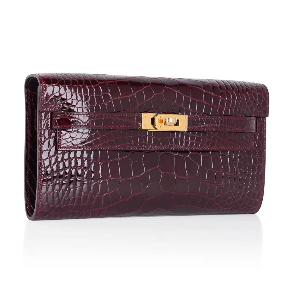 HERMÈS KELLY CLASSIQUE TO GO ALLIGATOR LEATHER WALLET