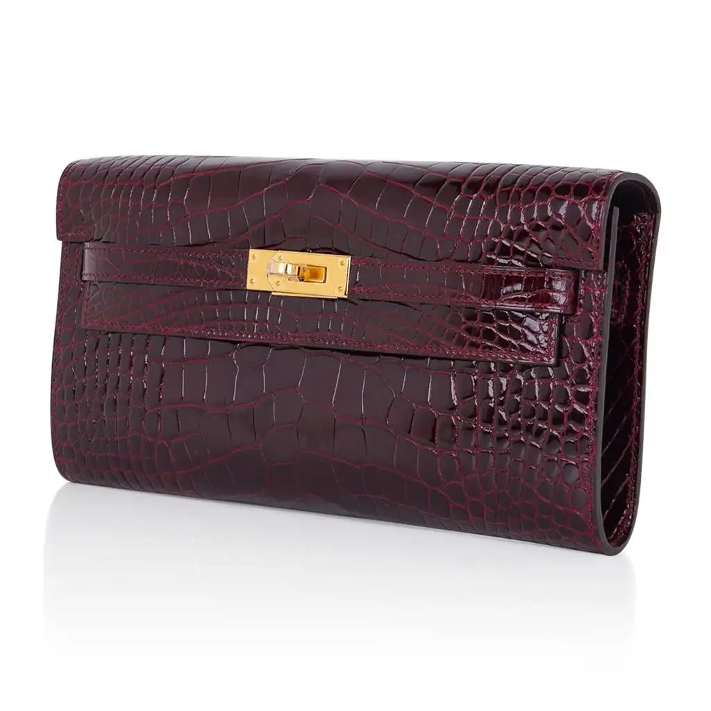 HERMÈS KELLY CLASSIQUE TO GO ALLIGATOR LEATHER WALLET