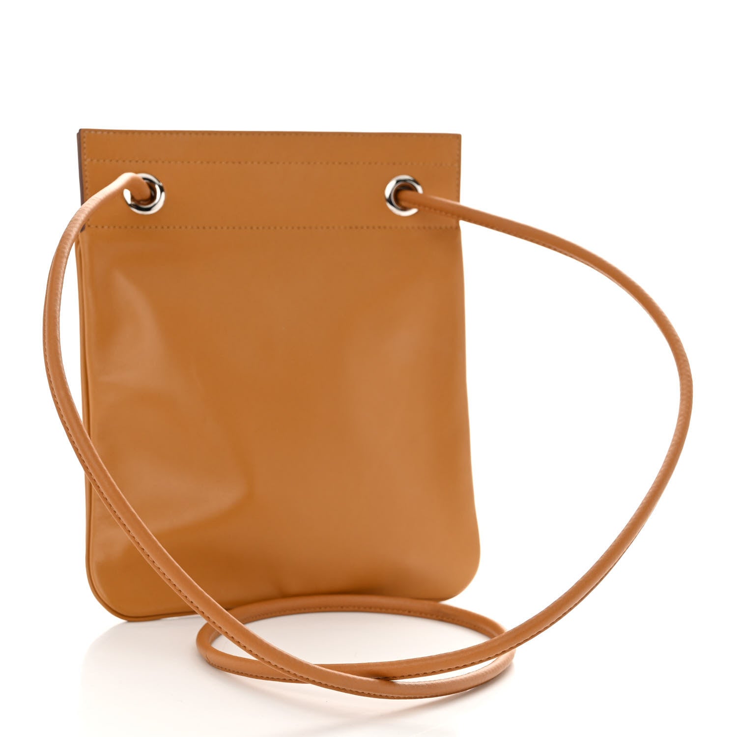 HERMÈS ALINE MILO SWIFT LAMBSKIN LEATHER MINI BAG JAUNE D'OR