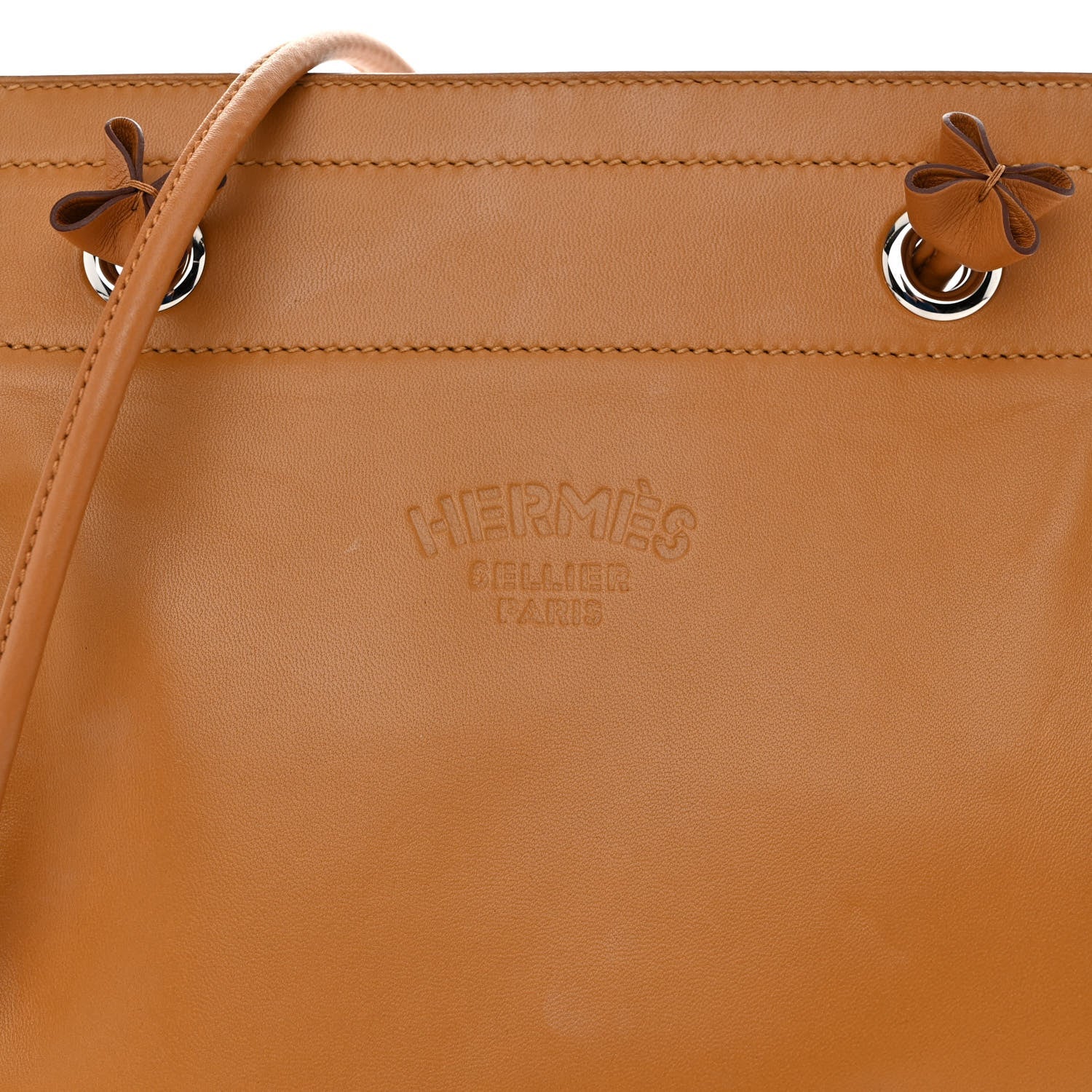 HERMÈS ALINE MILO SWIFT LAMBSKIN LEATHER MINI BAG JAUNE D'OR
