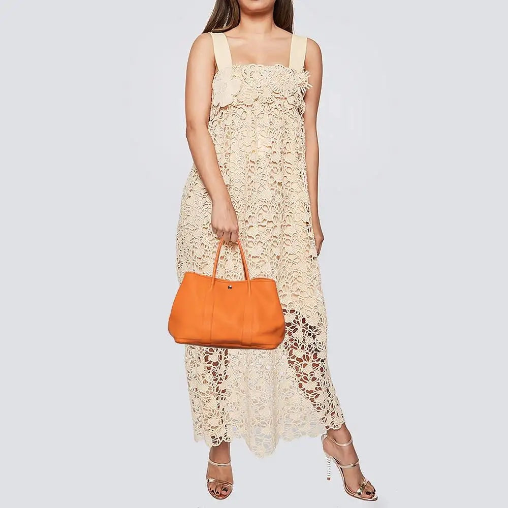 HERMÈS NEGONDA LEATHER GARDEN PARTY 36 TOTE BAG-HS